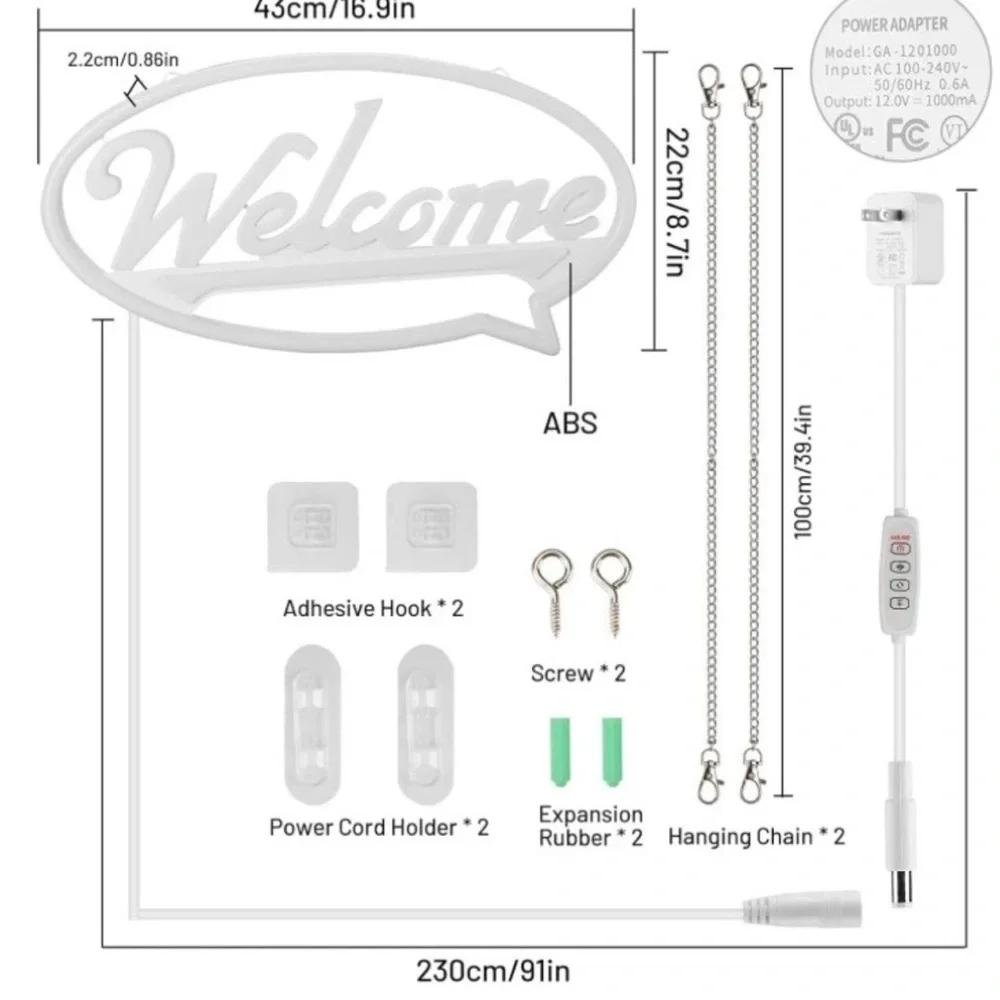 Motyeowe WELCOME Signs for Business, 16.9